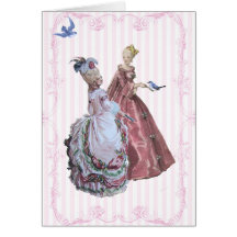 Thé de Marie Antoinette dans le jardin à Versaille Carte De Vœux
