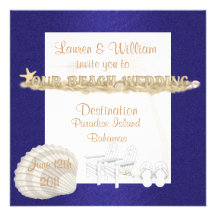 THÈME de PLAGE d'invitations de mariage
