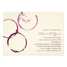 Thème de vin rouge du dîner | de répétition de mar invitations personnalisées
