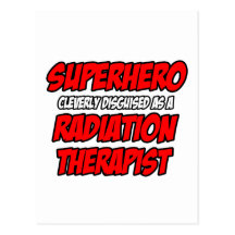 Thérapeute de rayonnement de super héros… cartes postales