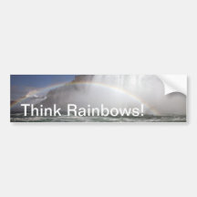 Think Rainbows! Bumper Stickers
