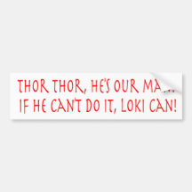 Thor juicht de Sticker van de Bumper toe Bumperstickers