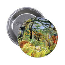 Tigre dans une tempête tropicale badges avec agrafe