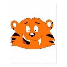 Tigre de bande dessinée avec le pied de mouton carte postale