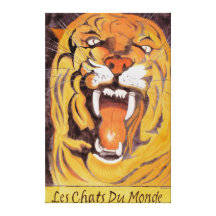 Tigre de Bengale Toile Tendue Sur Châssis
