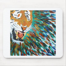 tigre de grondement tapis de souris