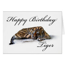 Tigre de joyeux anniversaire carte de vœux