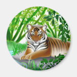 Tigre de Sumatran dans l'aimant en bambou de jungl
