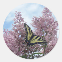 Tijger Swallowtail_lilacs Ronde Stickers