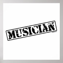Timbre de musicien affiche