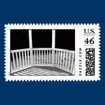 timbre noir et blanc de rail de belvédère timbres