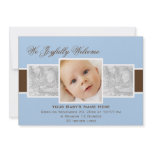 Times 3 Birth Announcement (Blue)