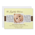 Times 3 Birth Announcement (Yellow)