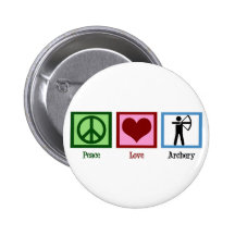 Tir à l'arc d'amour de paix badges avec agrafe