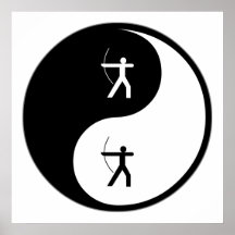 Tir à l'arc de Yin Yang Poster