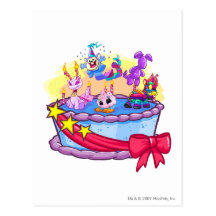 Tir de groupe de gâteau d'anniversaire cartes postales