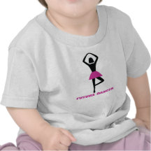 Toekomstige danser, ballerina zwarte, hete roze do tshirt