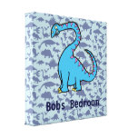 Toile bleue de Diplodocus Impression Sur Toile