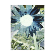 Toile bleue de tournesol de denim toiles tendues sur châssis