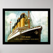 Toile d'anniversaire de RMS Titanic 100th Affiche