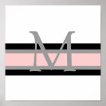 Toile d'art grise rose blanche noire de mur de mon poster