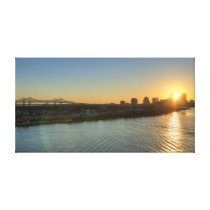 Toile de coucher du soleil du fleuve Mississippi impressions sur toile