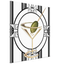 Toile de mur de cocktails d'art déco impressions sur toile