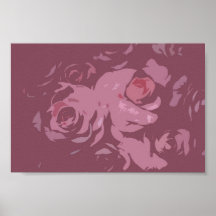 Toile de rose de mauve posters