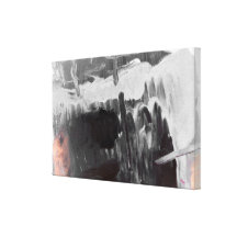 Toile enveloppée grise d'art abstrait toiles tendues sur châssis