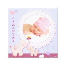 Toile enveloppée par cadeau de photo de bébé d'élé toiles tendues