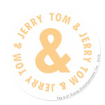 Tom en Jerry Round Logo 6 stickers