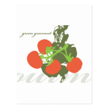Tomate gastronome verte cartes postales