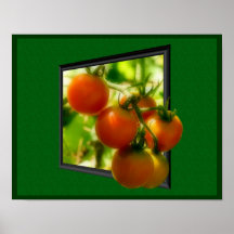 Tomates cerise hors de copie d'affiche de nature d