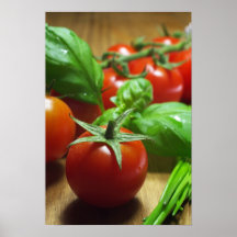 Tomates image d'herbe affiches