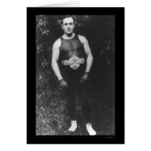 Tommy brûle la boxe 1910 cartes de vœux