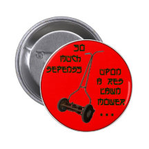 Tondeuse à gazon rouge badges avec agrafe