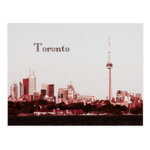 Toronto avec la carte postale d'horizon de tour de