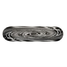 Torsion abstraite noire et blanche skateboards customisés
