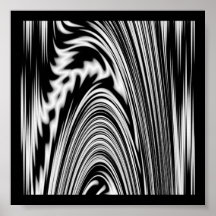 Torsion abstraite noire et blanche posters