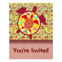 Tortue dans des invitations de tortue