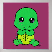 Tortue de bébé affiches
