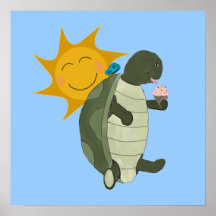 Tortue de glace et copie Crème-Affectueuses d'affi