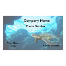 Tortue de mer verte cartes de visite personnelles