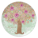 Tot bloei komende Roze Bloemen en Boom - bord tba