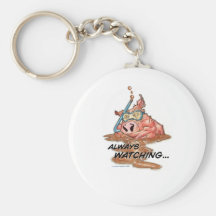 Toujours observant porte-clefs