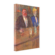 Toulouse-Lautrec - de bar Stretched Canvas Afdruk