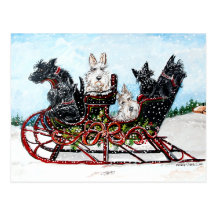 Tour de Sleigh de Scottie Carte Postale