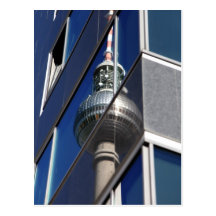 Tour de télévision réfléchissement de Berlin Carte Postale