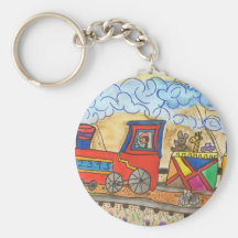 Tour de train d'amusement porte-clef
