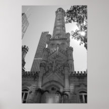Tour d'eau de Chicago Poster